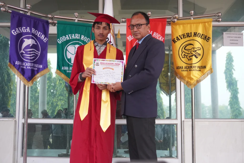 a proud moment of achievement